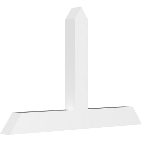 Ekena Millwork Portland Architectural Grade PVC Gable Bracket, 60"W x 37 1/2"H x 4"D x 6"F, 15/12 Pitch GBP060X38X0406POR00 - main